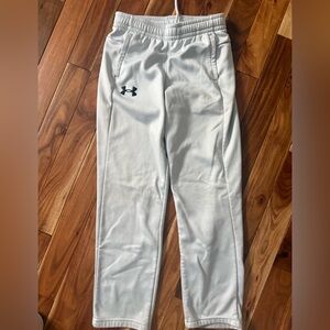 Under Armour Kids' White Joggers with Black Logo